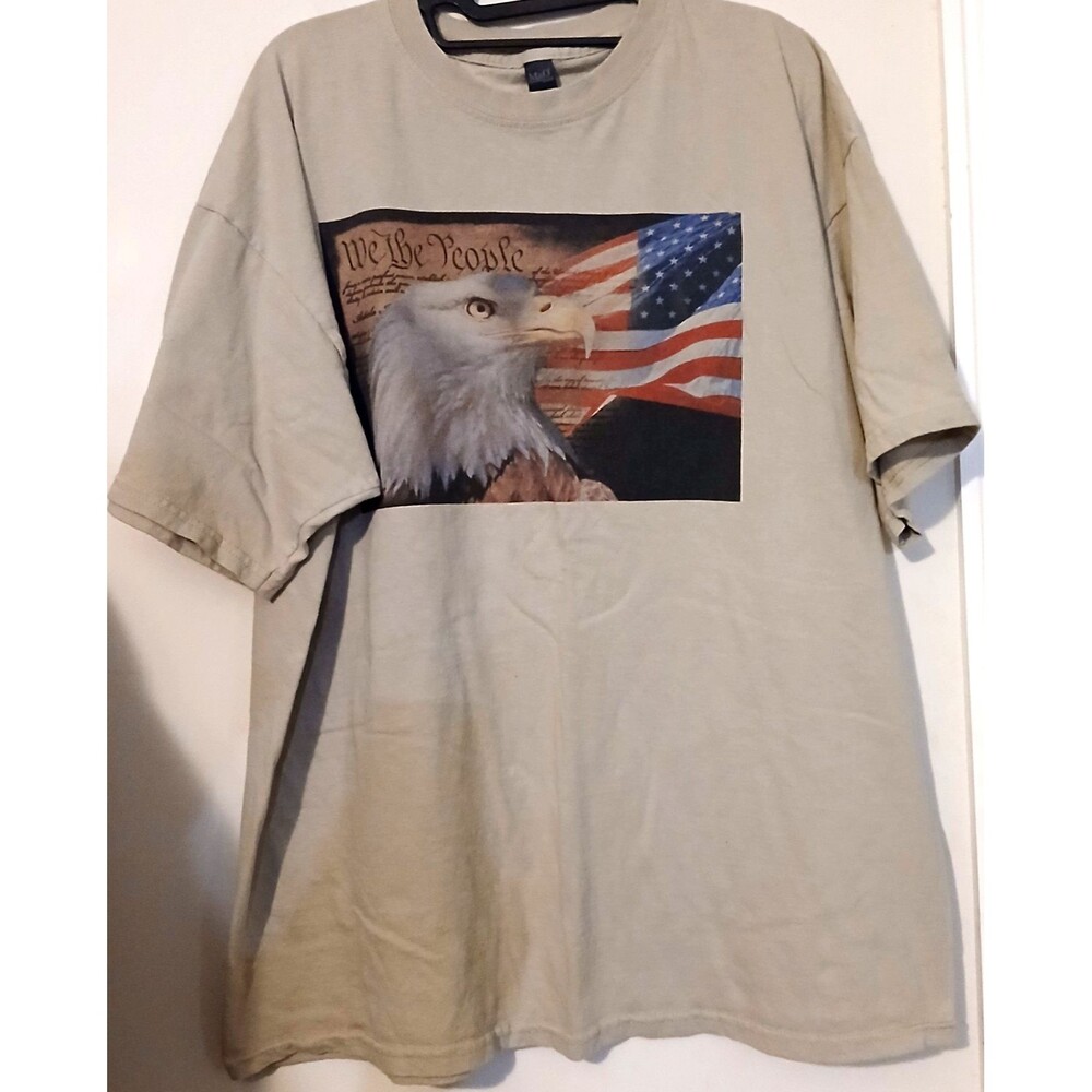 We The People Eagle T Shirt Mens XXL American Flag Patriotic Graphic USA Tee Y2K